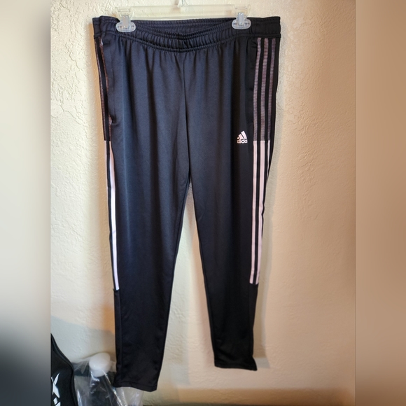 NWOT Adidas Joggers Pink and Black - Picture 1 of 6